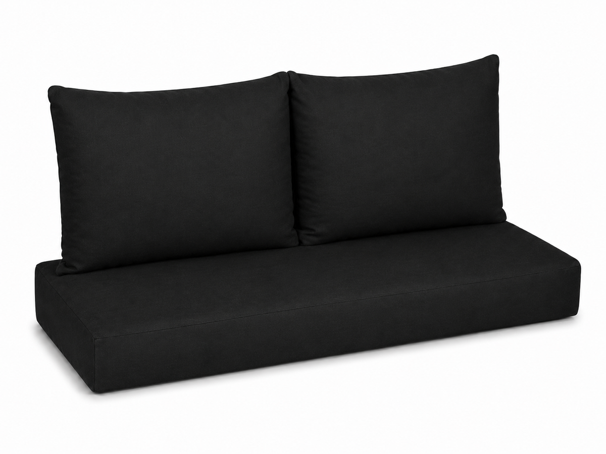 Classic Loveseat Sunbrella cushion set in Canvas Black