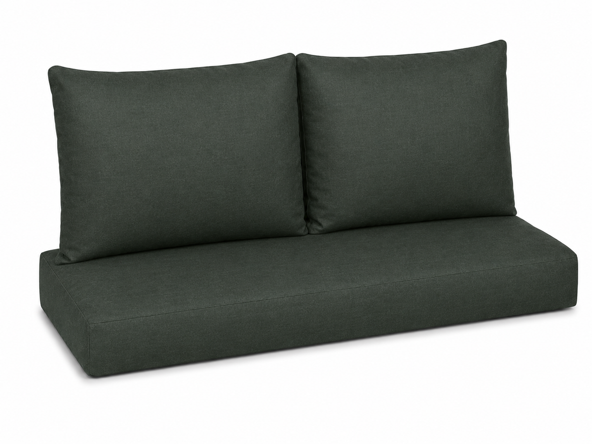 Classic Loveseat Sunbrella cushion set in Cast Ivy