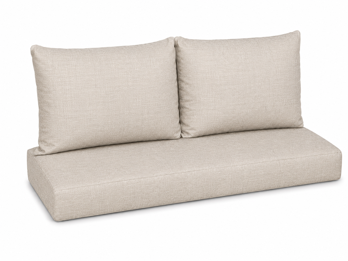 Classic Loveseat Sunbrella cushion set in Cast Silver