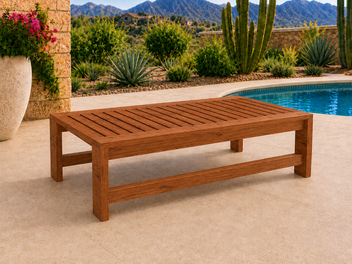 54-inch Classic Coffee Table in African Mahogany with Satin Oil finish