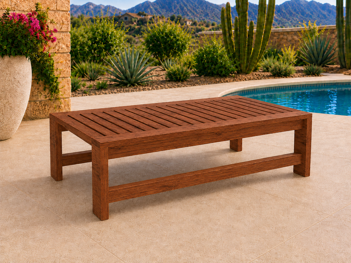 54-inch Classic Coffee Table in Genuine Mahogany with Satin Oil finish