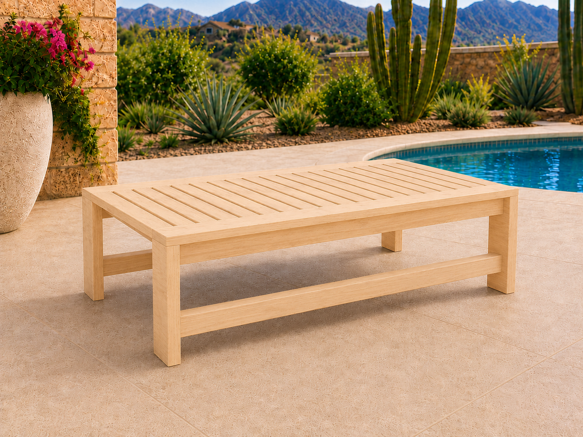 54-inch Classic Coffee Table in Hard White Maple with Natural Satin finish