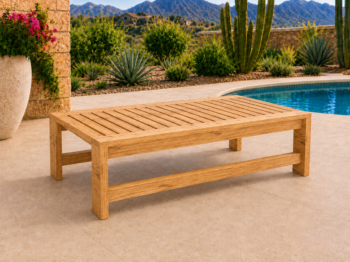 54-inch Classic Coffee Table in Natural Hickory with Light Honey finish