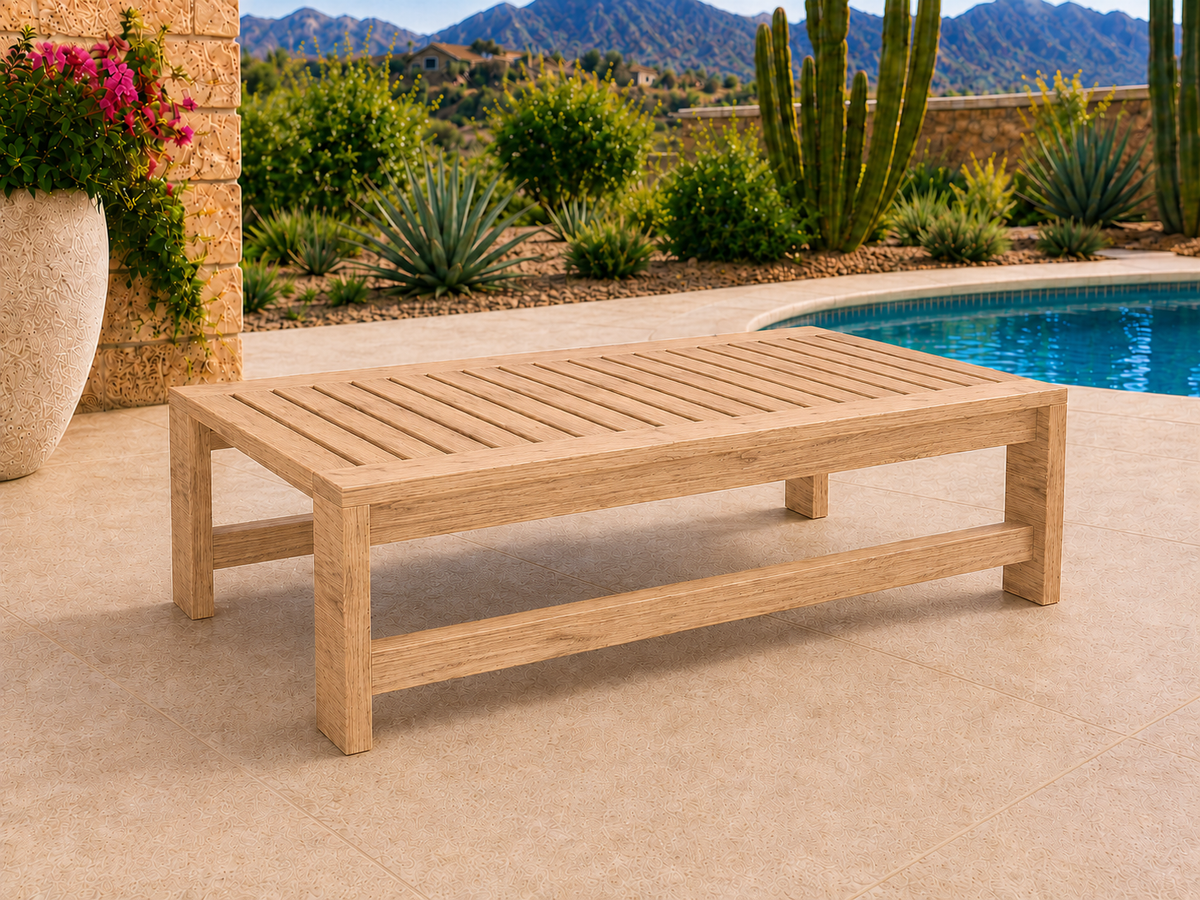 54-inch Classic Coffee Table in Red Oak with Natural Satin finish