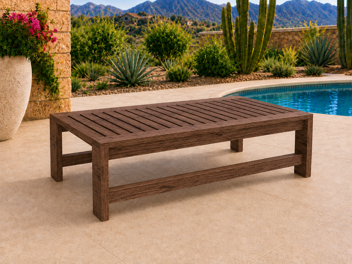 54-inch Classic Coffee Table in Red Oak with Walnut Reserve finish
