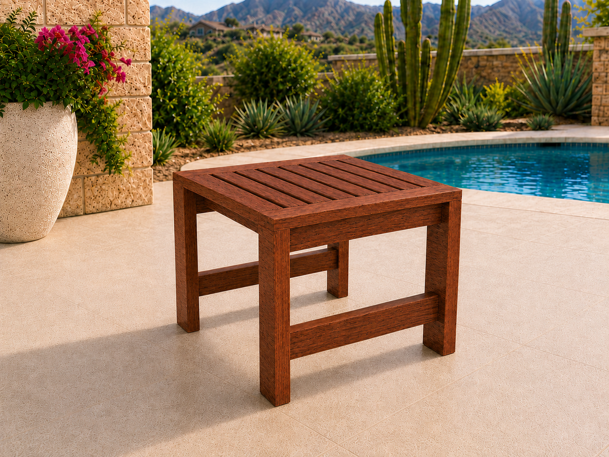 Classic End Table in Sapele Ribbon with Satin Oil finish