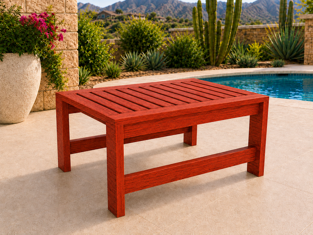 36-inch Classic Coffee Table in African Padauk with Satin Clear finish