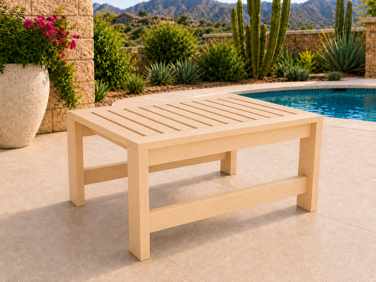 36-inch Classic Coffee Table in Hard White Maple with Natural Satin finish