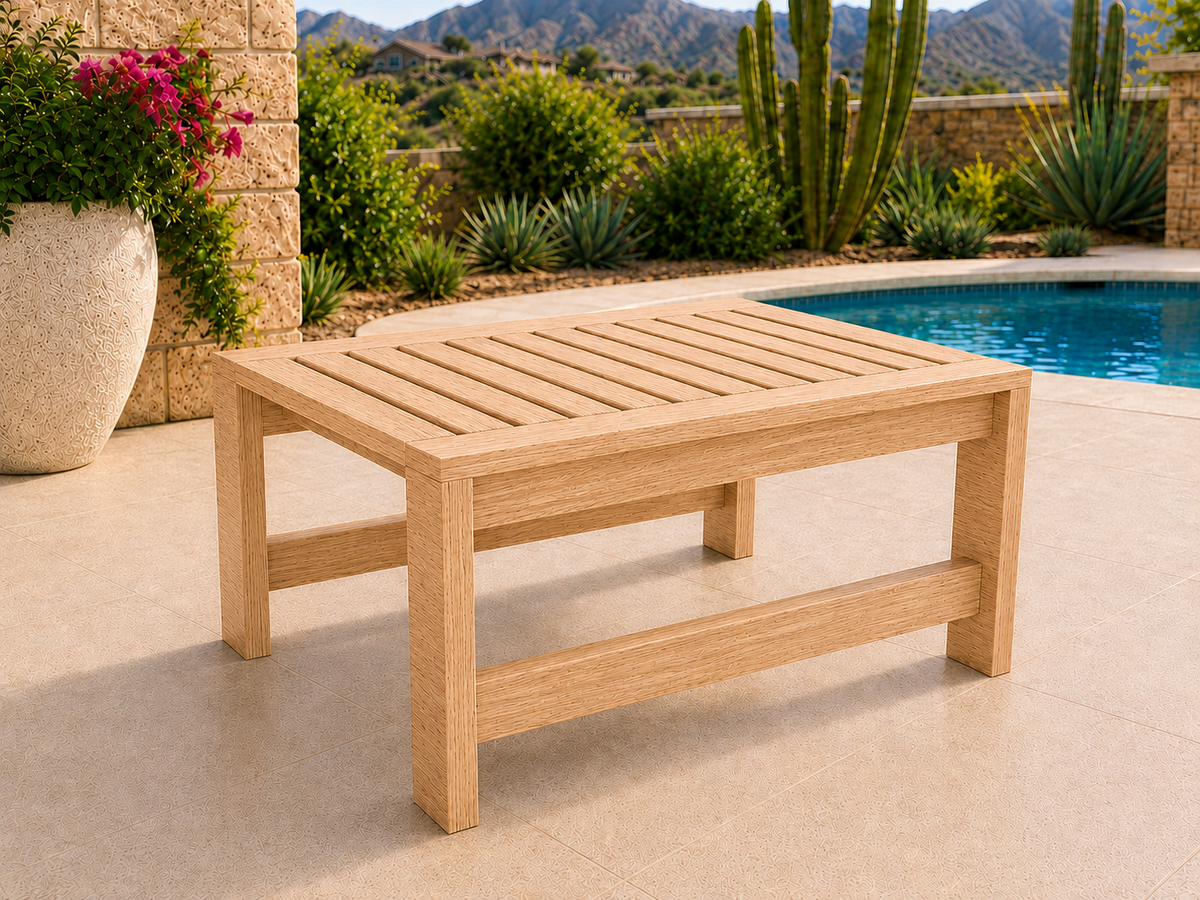36-inch Classic Coffee Table in Red Oak with Natural Satin finish