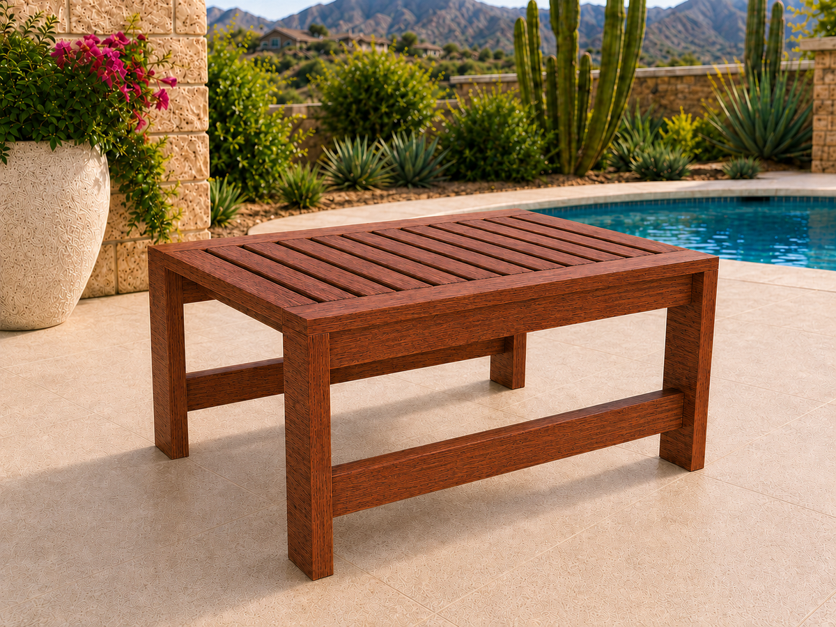 36-inch Classic Coffee Table in Sapele Ribbon with Satin Oil finish