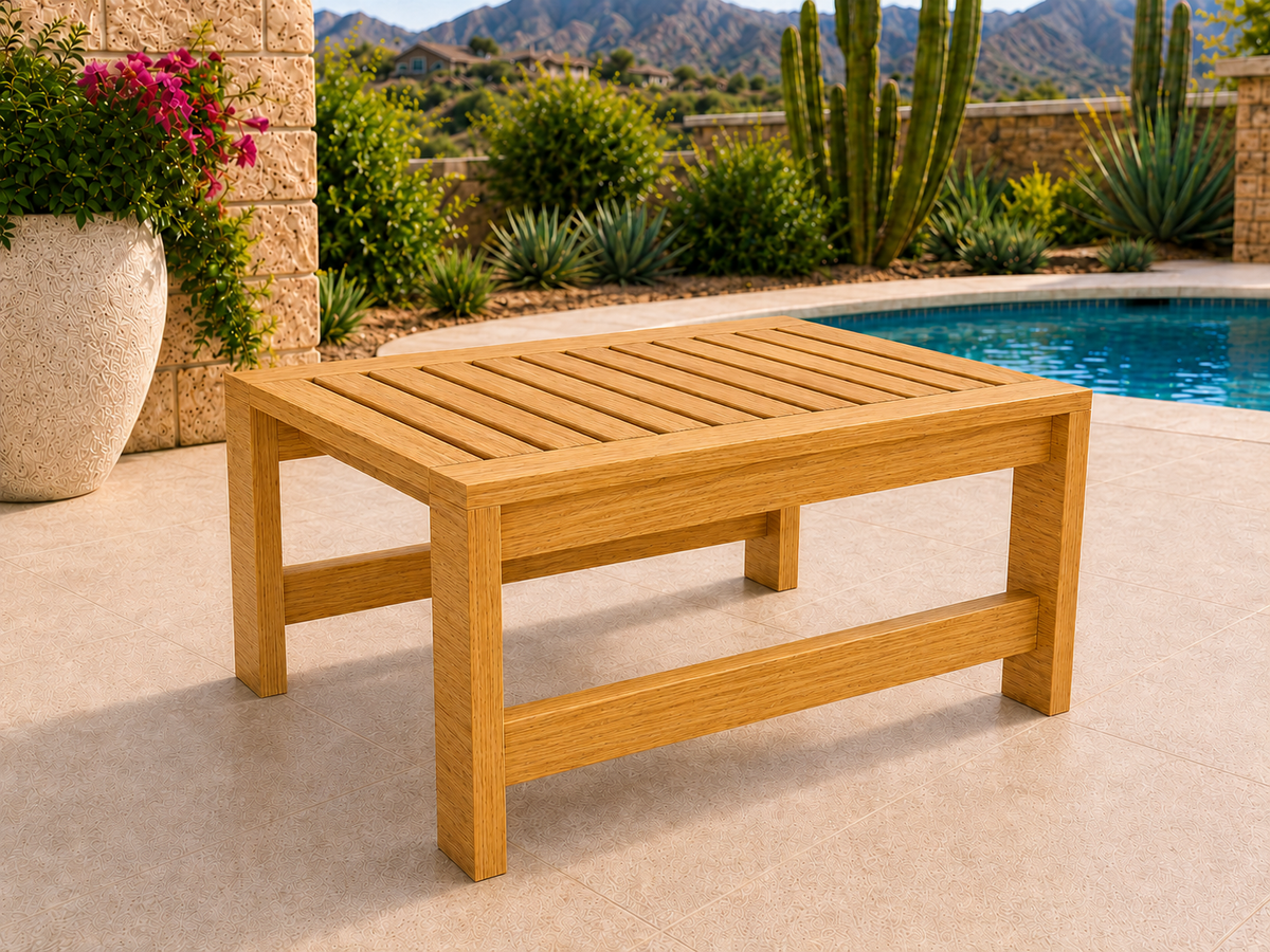 36-inch Classic Coffee Table in Teak with Natural Teak Oil finish