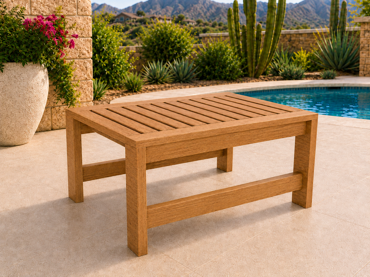36-inch Classic Coffee Table in White Oak with Canyon Honey finish