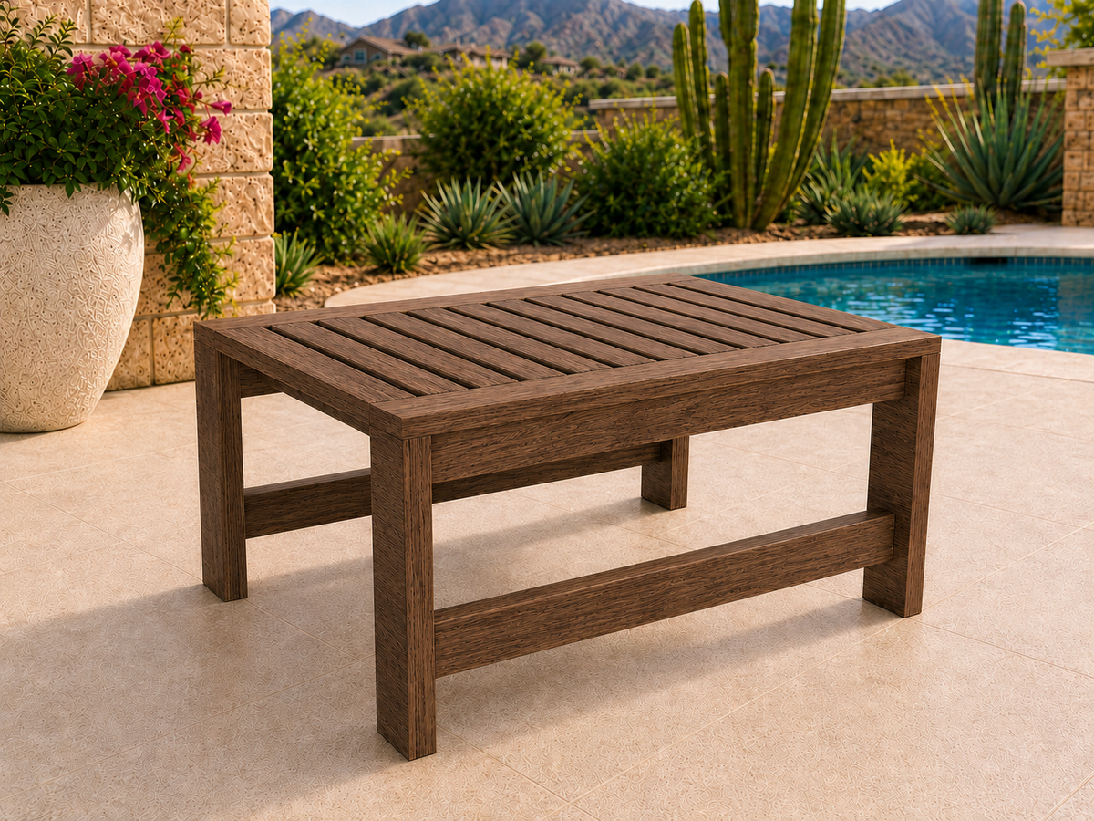 36-inch Classic Coffee Table in White Oak with Walnut Reserve finish