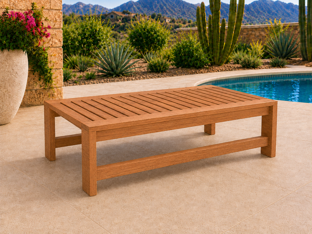54-inch Classic Coffee Table in African Mahogany with Natural Satin finish