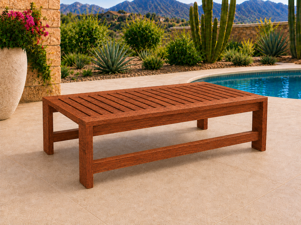 54-inch Classic Coffee Table in Sapele Ribbon with Satin Oil finish