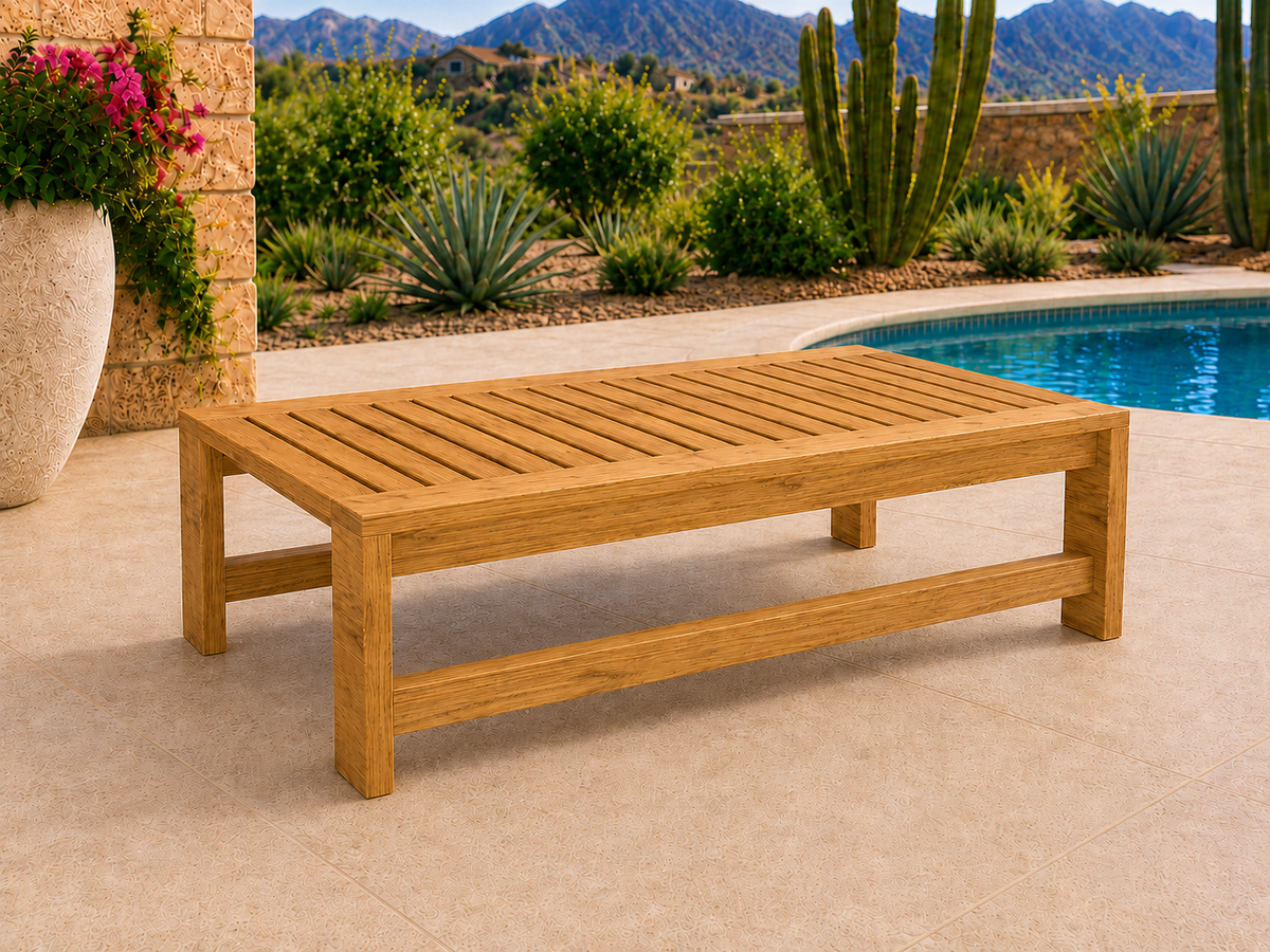 54-inch Classic Coffee Table in Teak with Natural Teak Oil finish