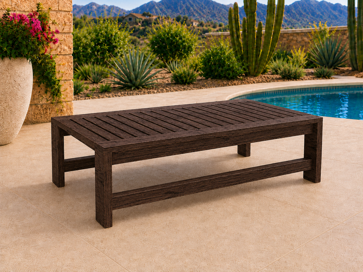 54-inch Classic Coffee Table in Wenge with Satin Clear finish