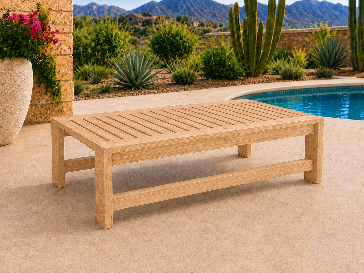 54-inch Classic Coffee Table in White Oak with Natural Satin finish