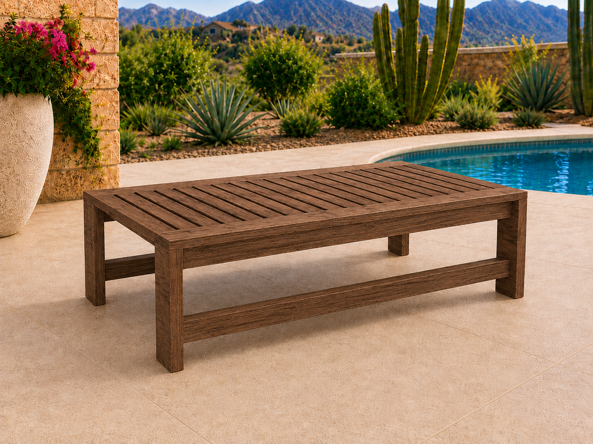 54-inch Classic Coffee Table in White Oak with Walnut Reserve finish