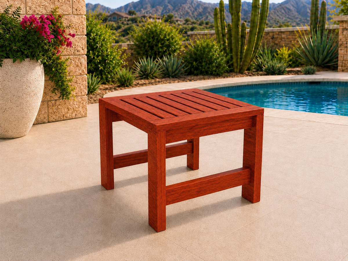 Classic End Table in African Padauk with Satin Clear finish