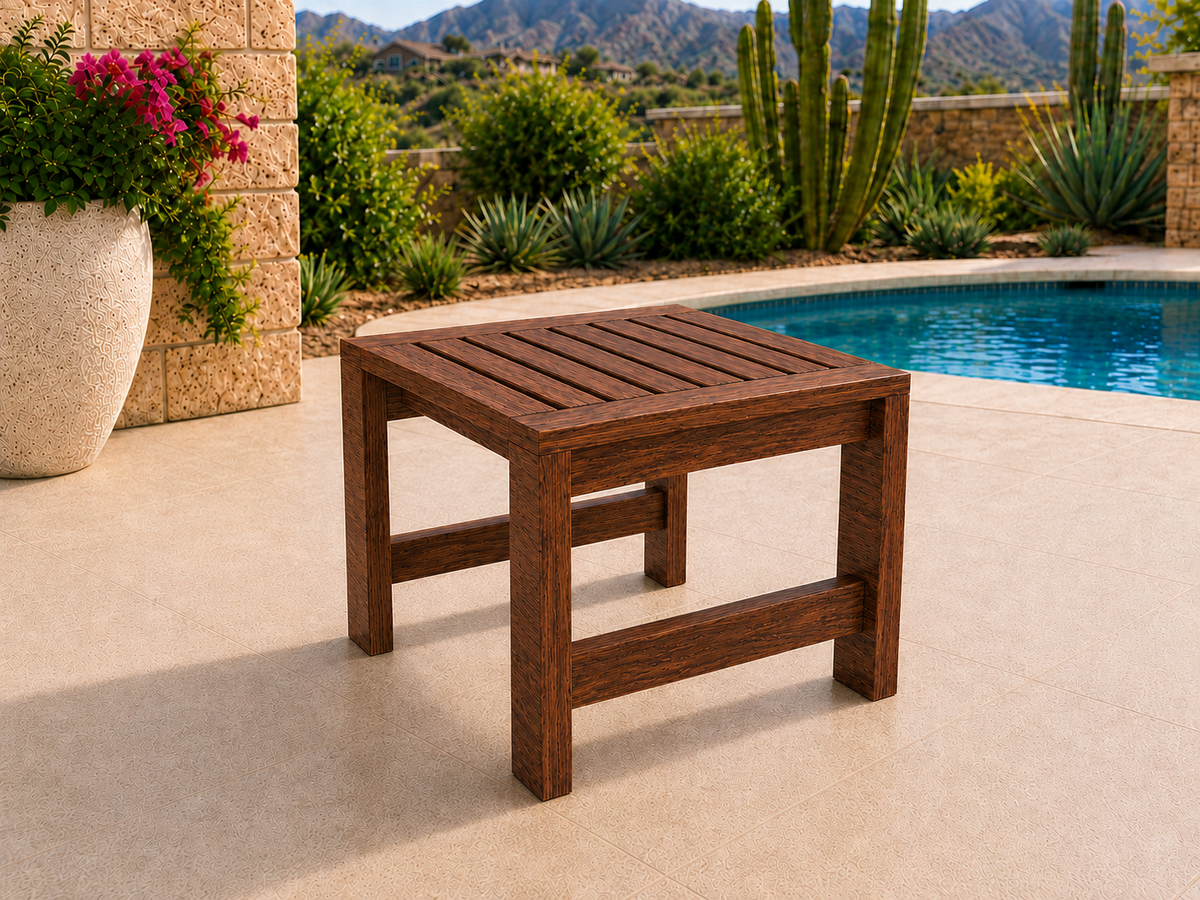 Classic End Table in Mesquite with Walnut Reserve finish