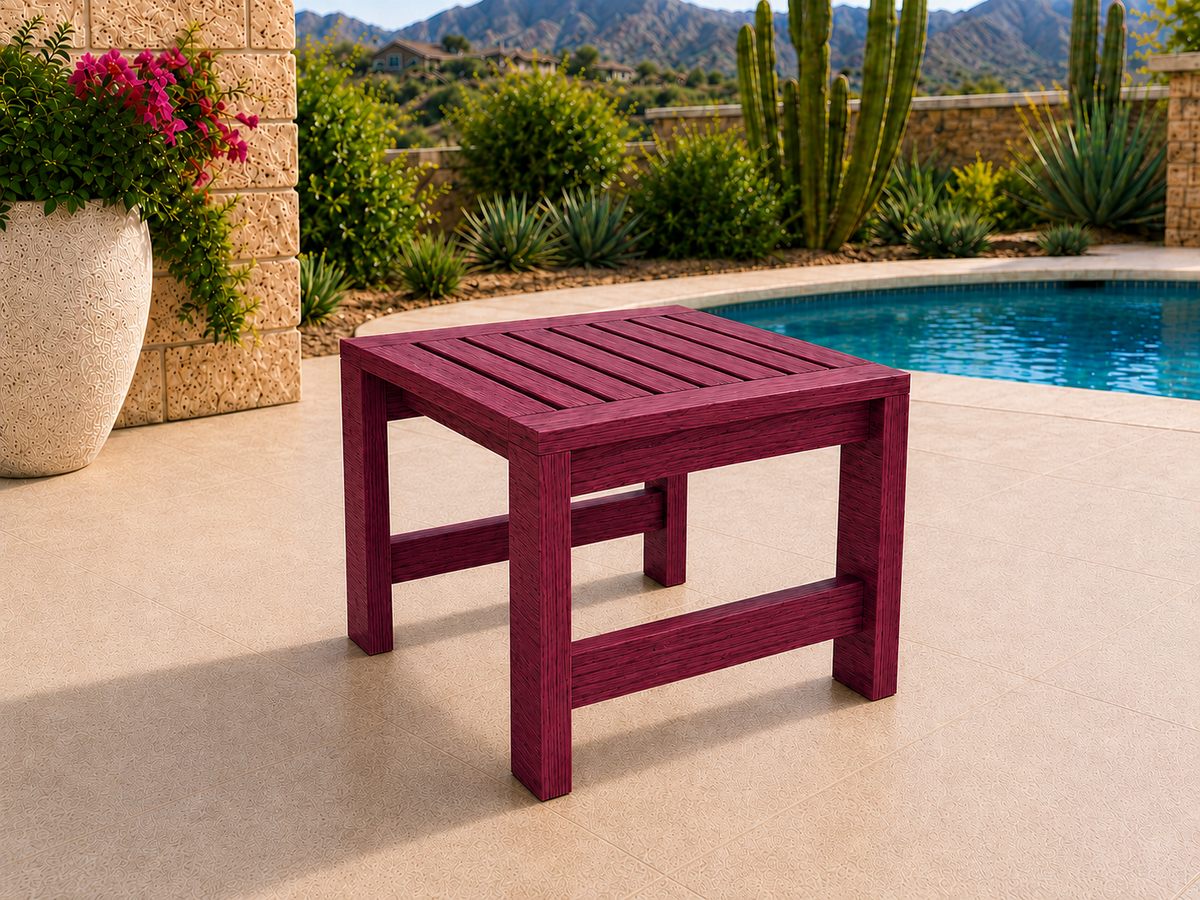 Classic End Table in Purpleheart with UV Satin Clear finish