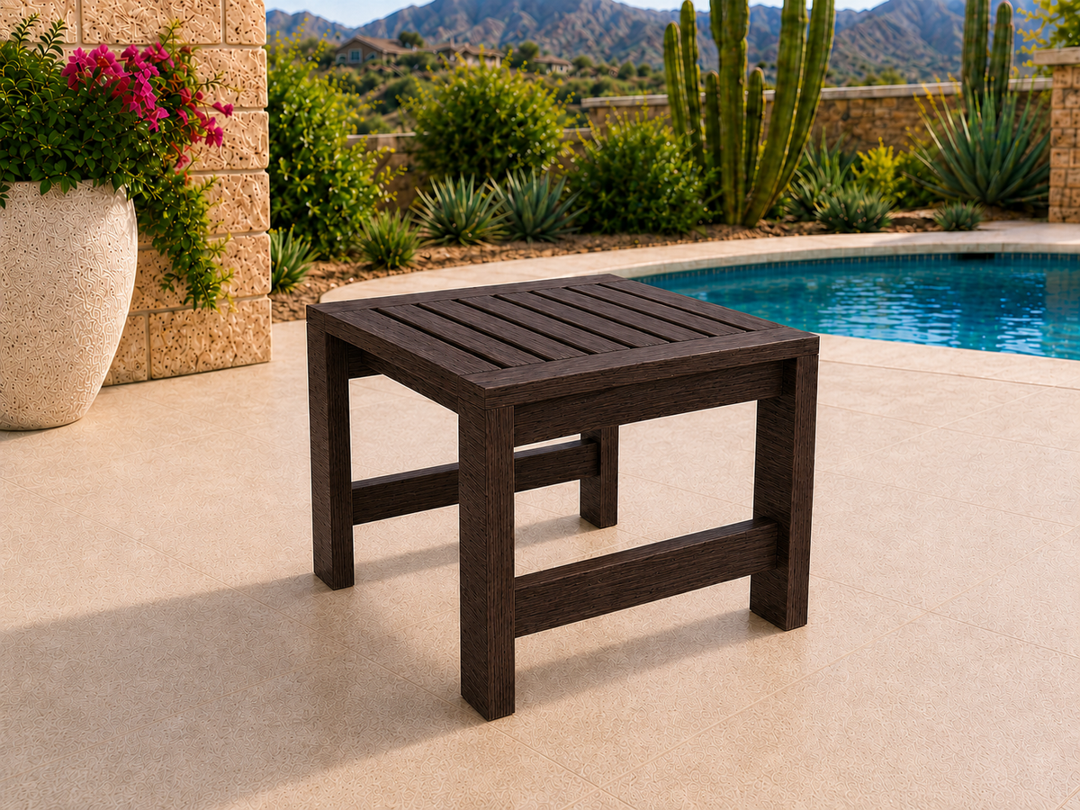 Classic End Table in Wenge with Satin Clear finish