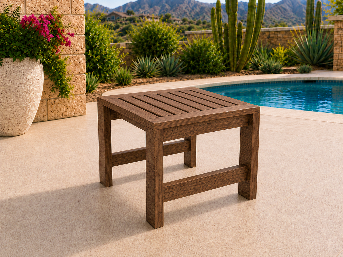 Classic End Table in White Oak with Walnut Reserve finish