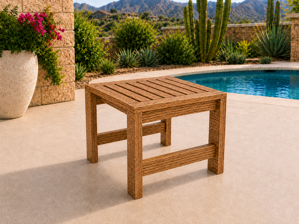 Classic End Table in Zebrawood with Satin Clear finish